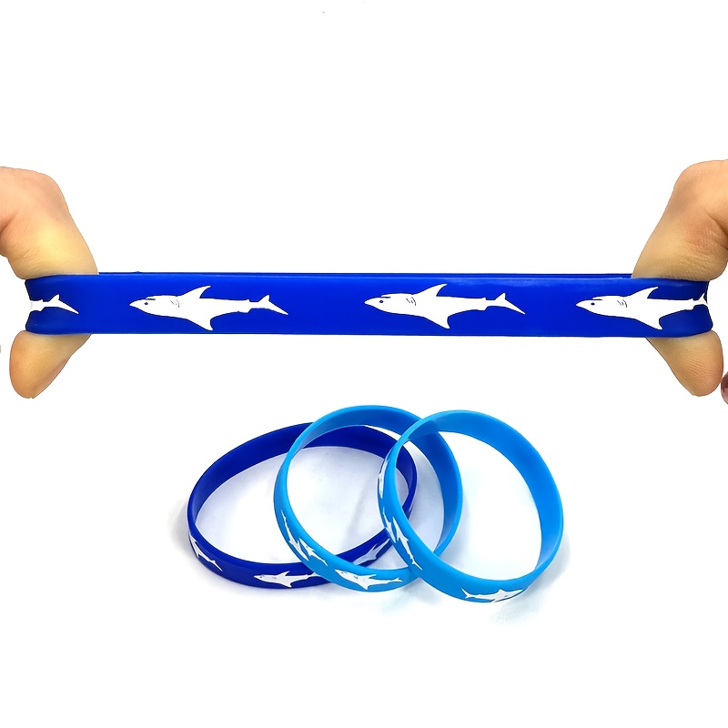 30 Marine Life Shark Silicone Wristbands, Party Favors
